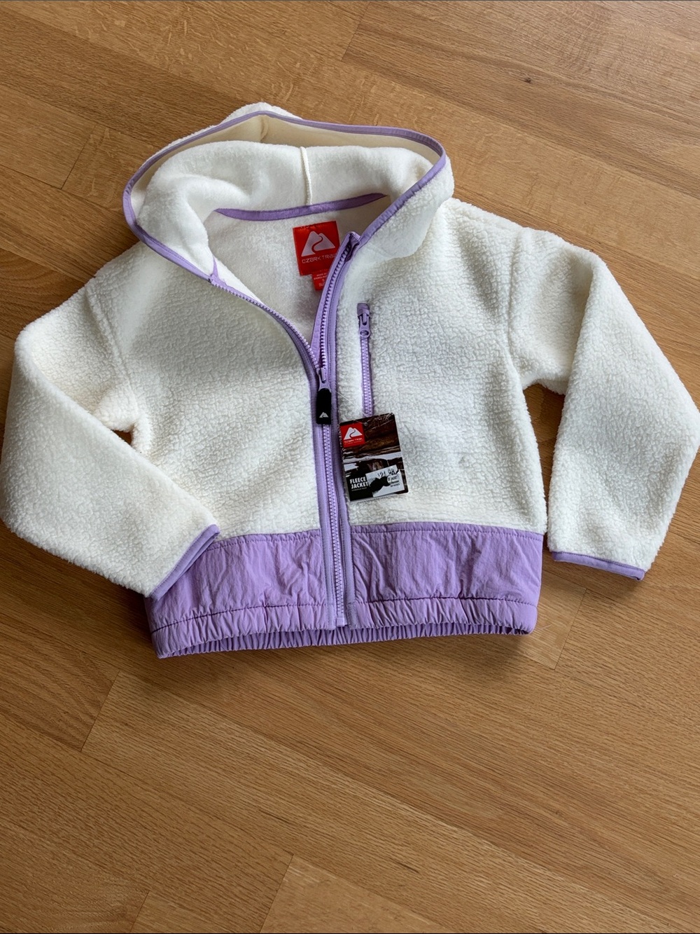 OZARK TRAIL nwt - girls 6/6x full zip hooded  fleece